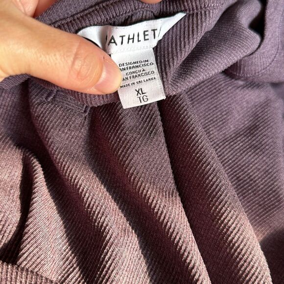Athleta Purple Uptempo Ribbed Henley Top XL - Picture 4 of 5